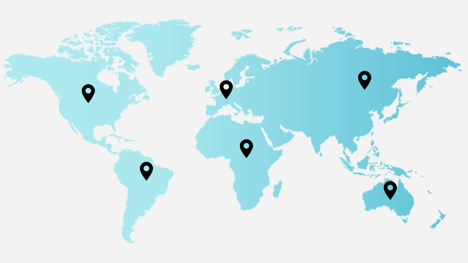 photo d'une carte du monde représentant le champ d'action de Imag'ing